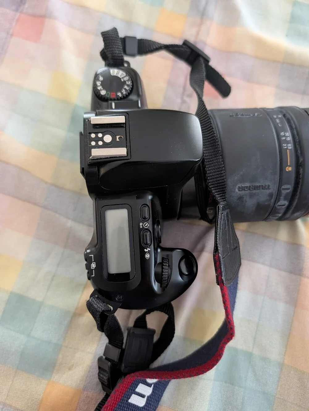 Vintage Canon EOS rebel X Film Camera, Tamron Lens, Canon Flash & Case.